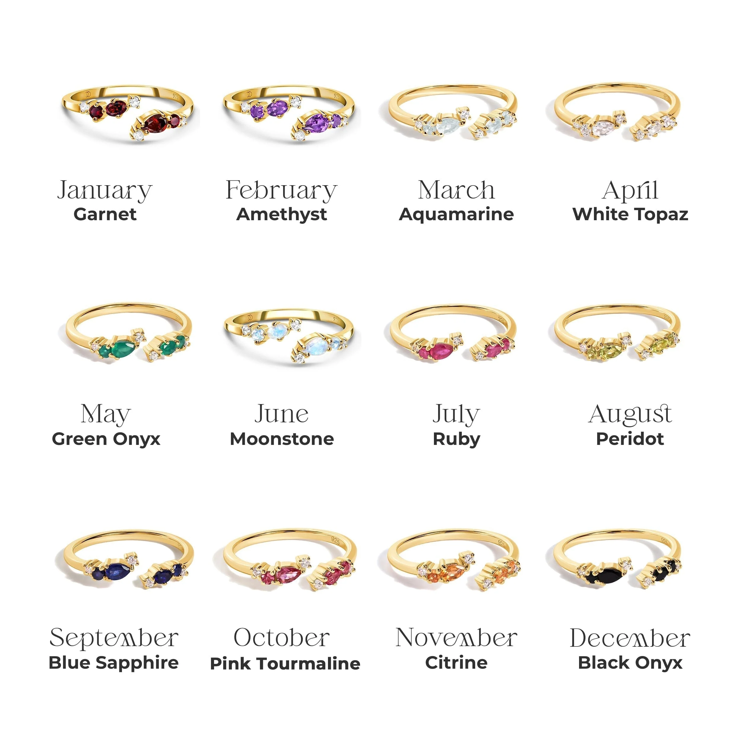Adjustable Garnet Ring Flourish - January Birthstone - Image 16