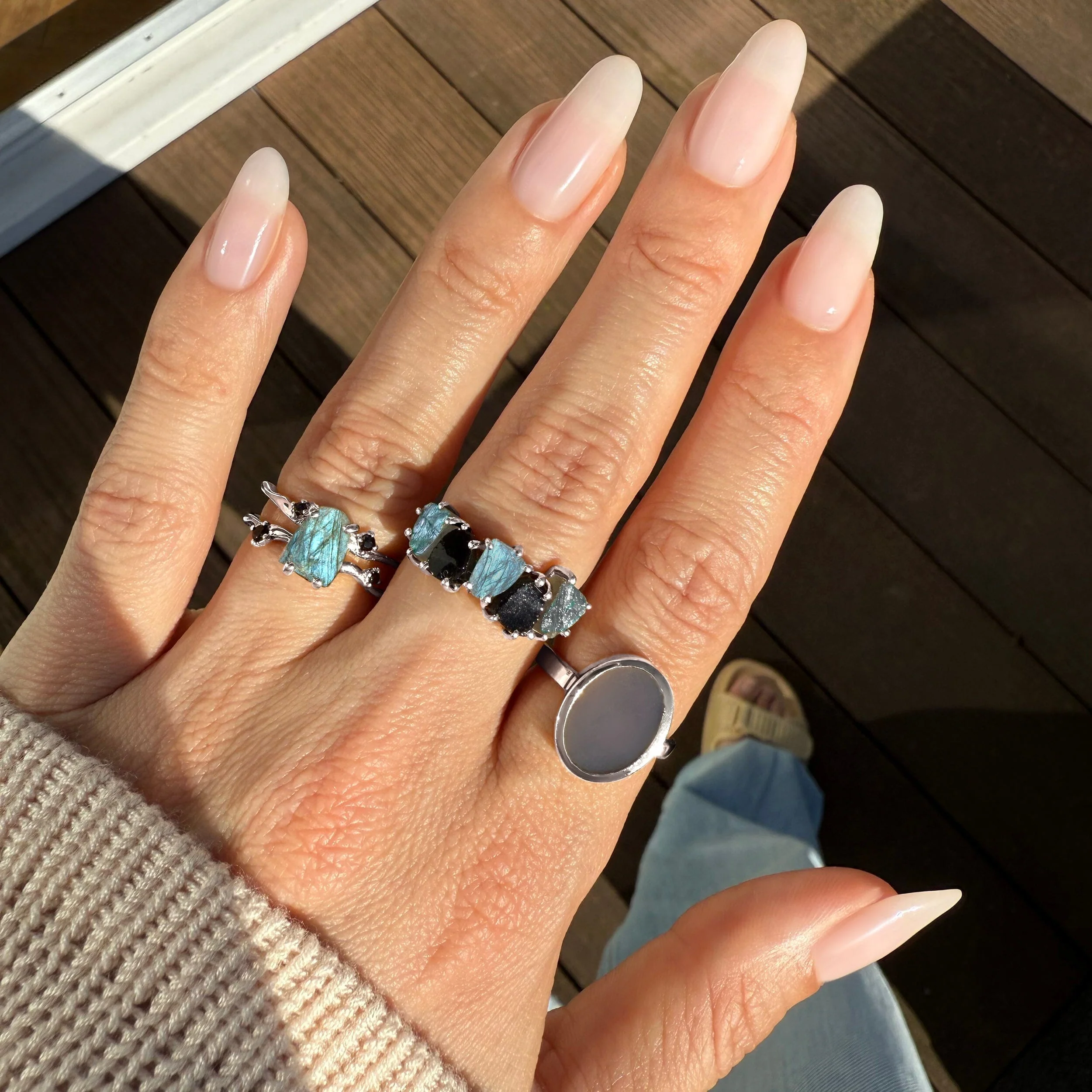 Crystal Ring - Enfolded Grey Agate - Image 10