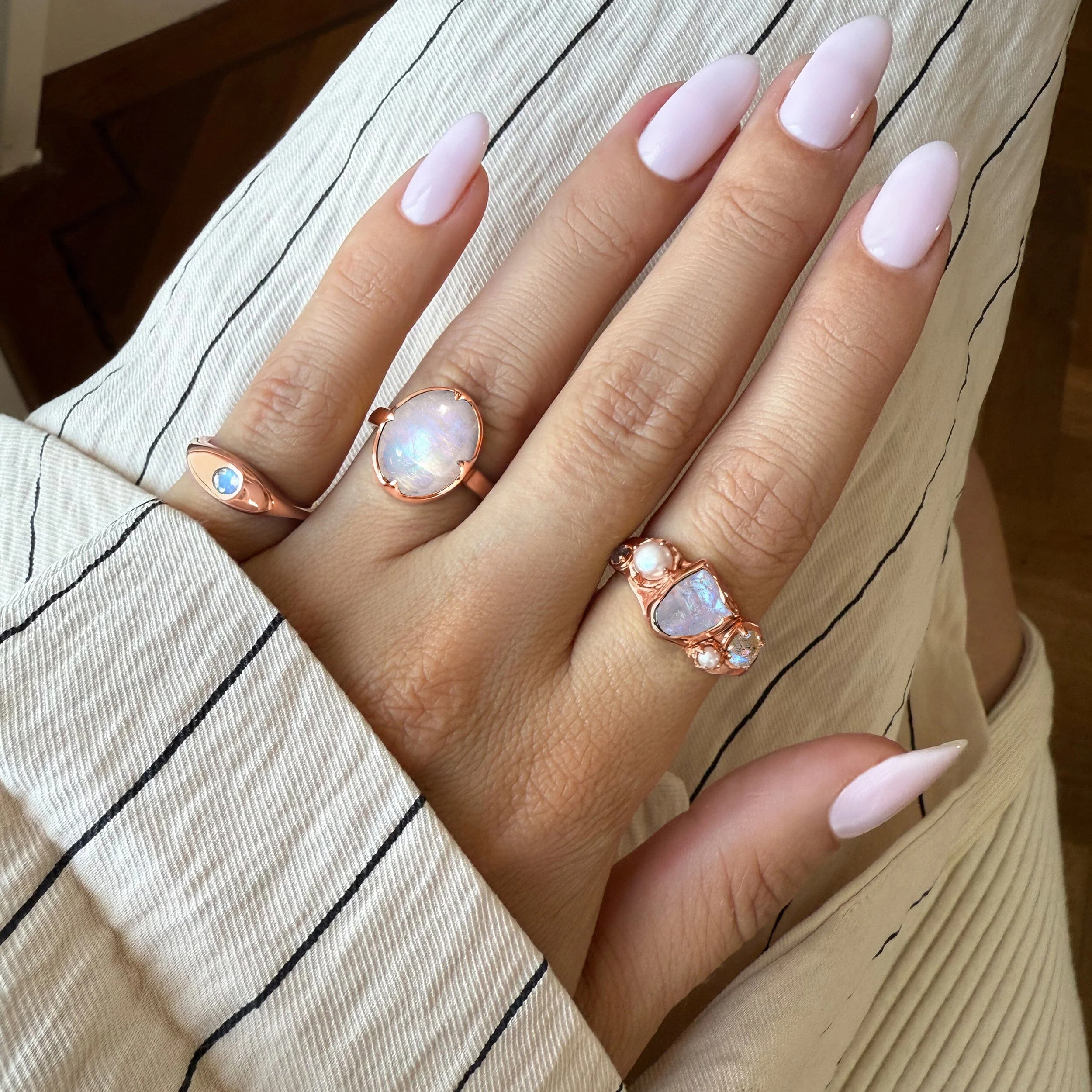 Moonstone Pearl Ring - Mist Heirloom - Image 13