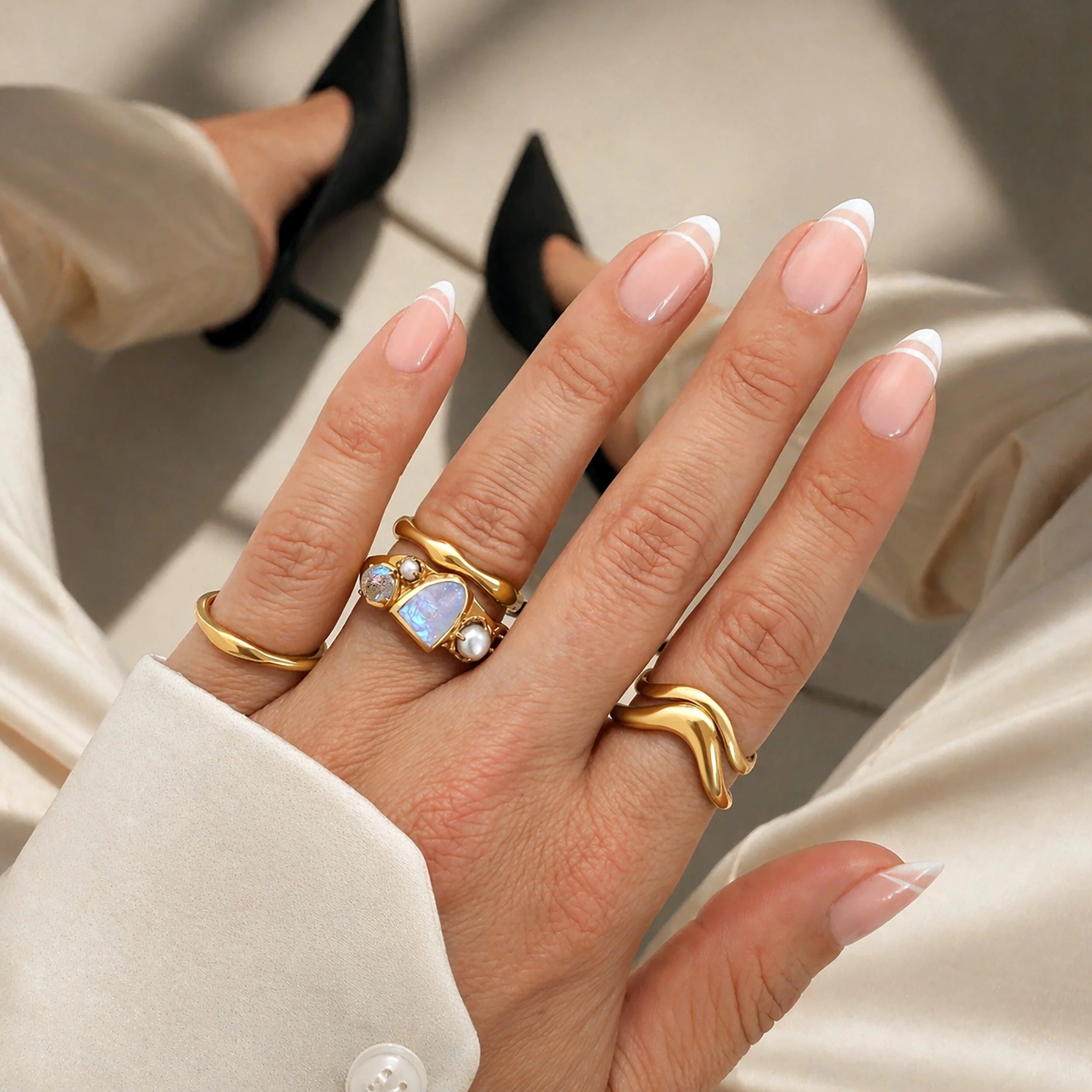 Moonstone Pearl Ring - Mist Heirloom - Image 30
